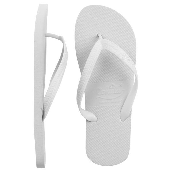 white flip flops