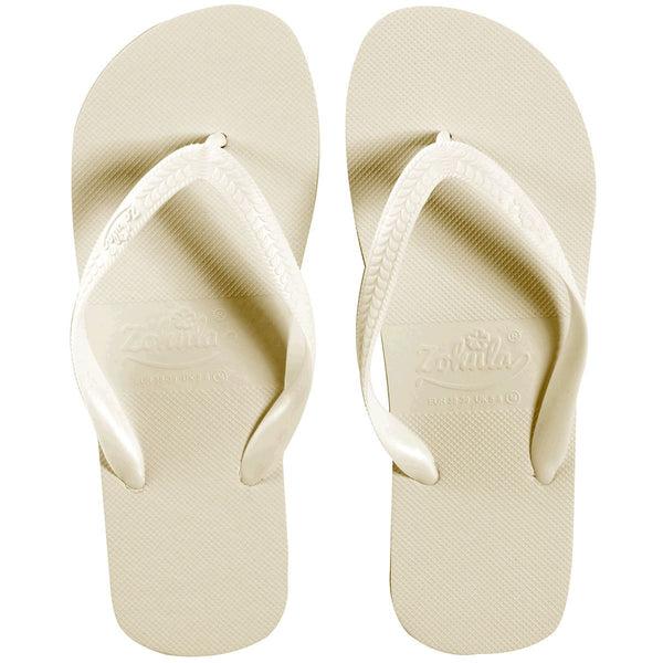 cream wedding flip flops